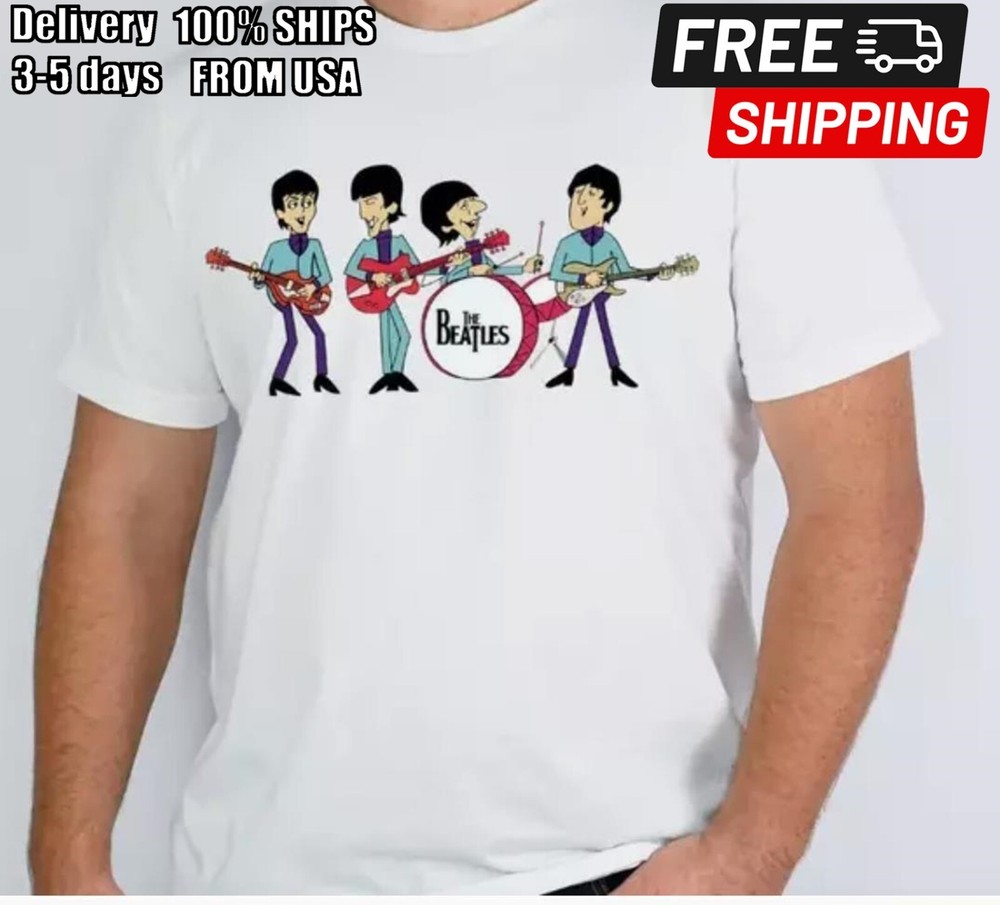 The Beatles Cartoon t shirt, vintage Trending shirt all sizes hOT