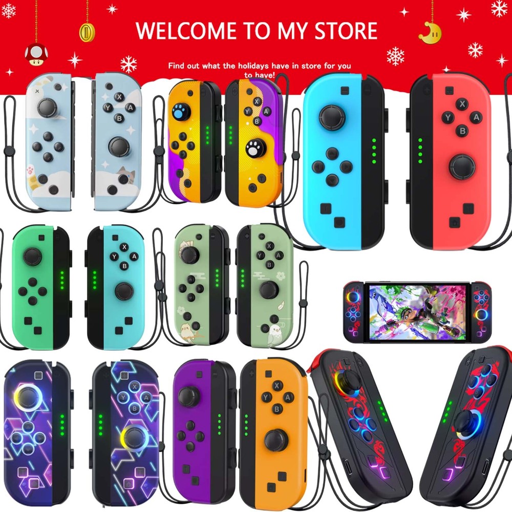 For Nintendo Switch Joy Con Controller Gamepad Wireless Pair Left & Right color