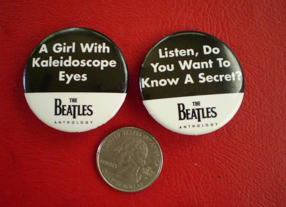 Beatles 1995 Anthology Capitol Records Promo Badges Pins Buttons 1.5 Inch