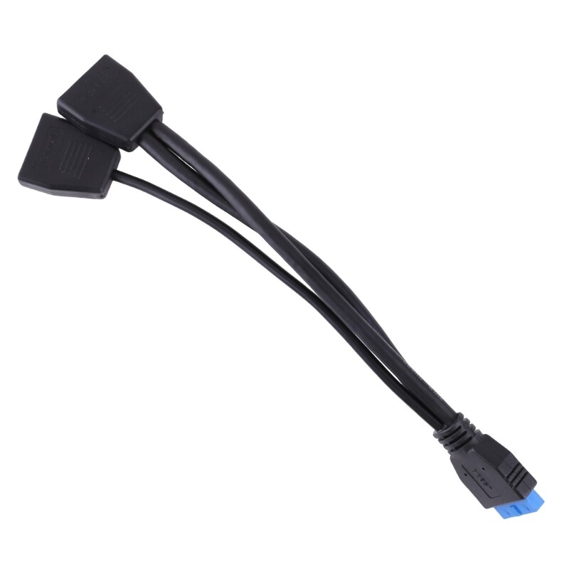 200mm USB 3.0 19Pin Motherboard Extension Cable 1 to 2 Splitter