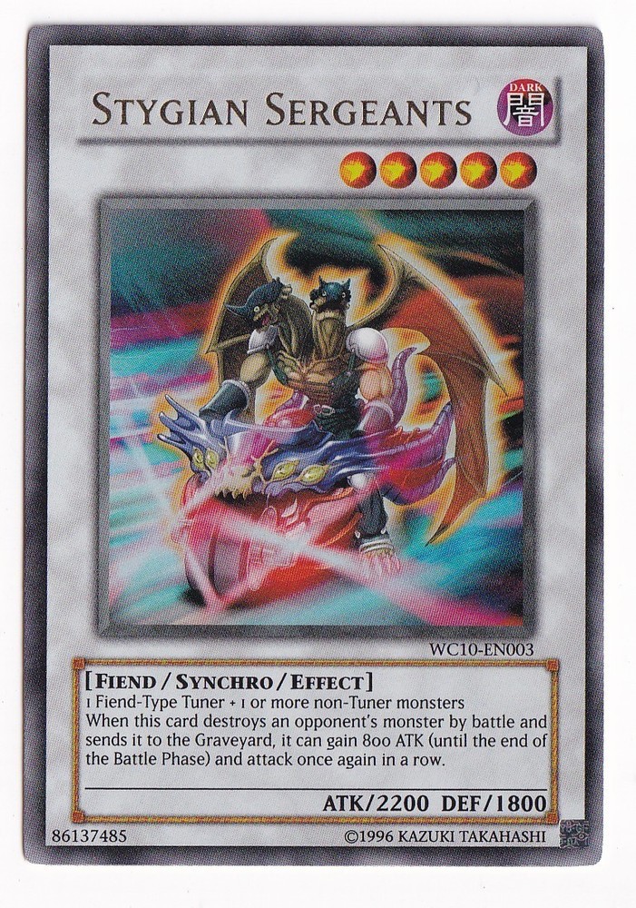 Stygian Sergeants WC10-EN003 Yu-Gi-Oh! Video Game Promotional Cards Limited Edition