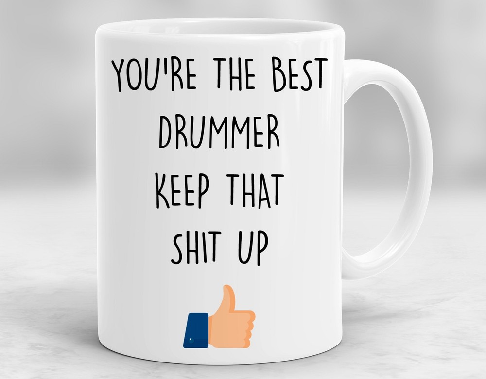 Drummer Gift Coffee Mug for Musicians Music Lover Present P458