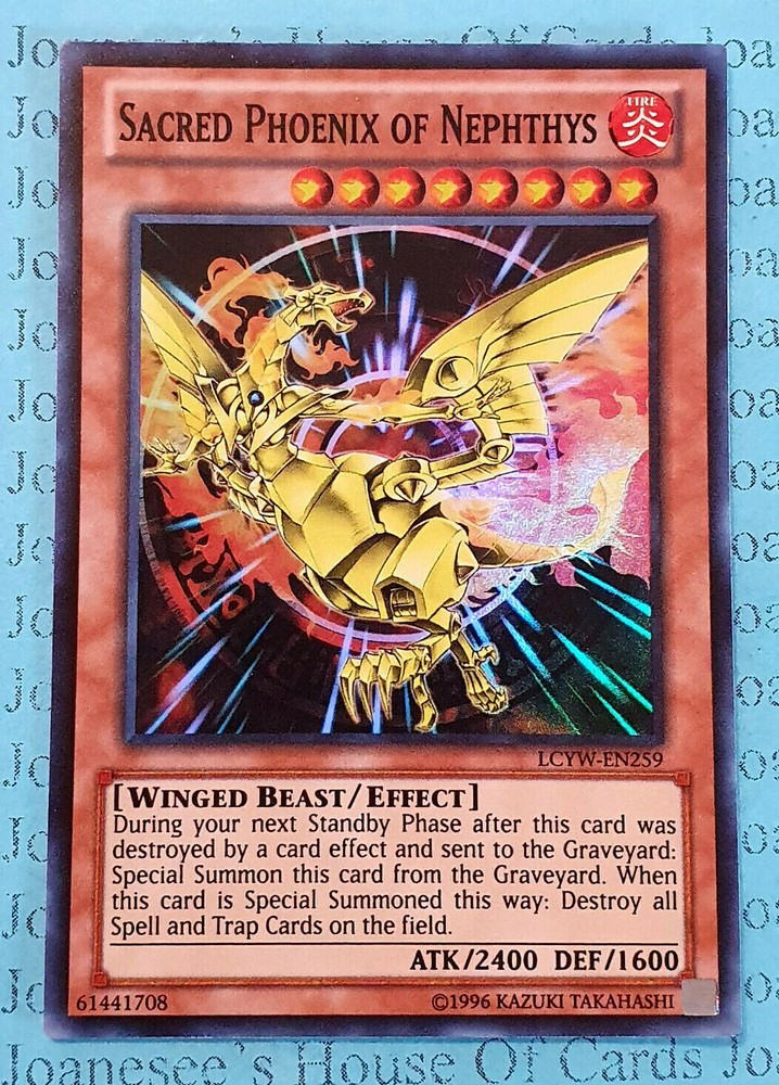 Sacred Phoenix of Nephthys LCYW-EN259 Super Rare Yu-Gi-Oh Card Near Mint