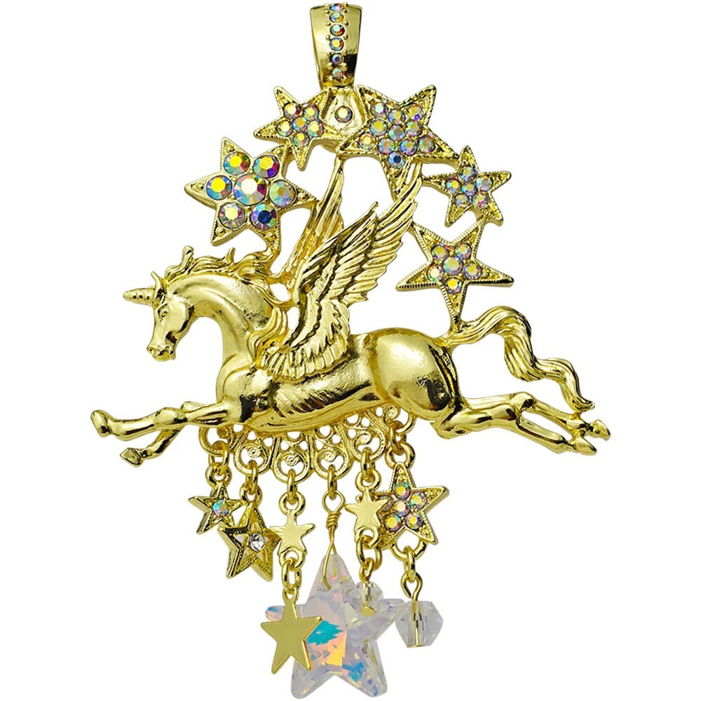 Kirks Folly Cloudwalker Dancing in the Stars Foldover Pendant     (goldtone)