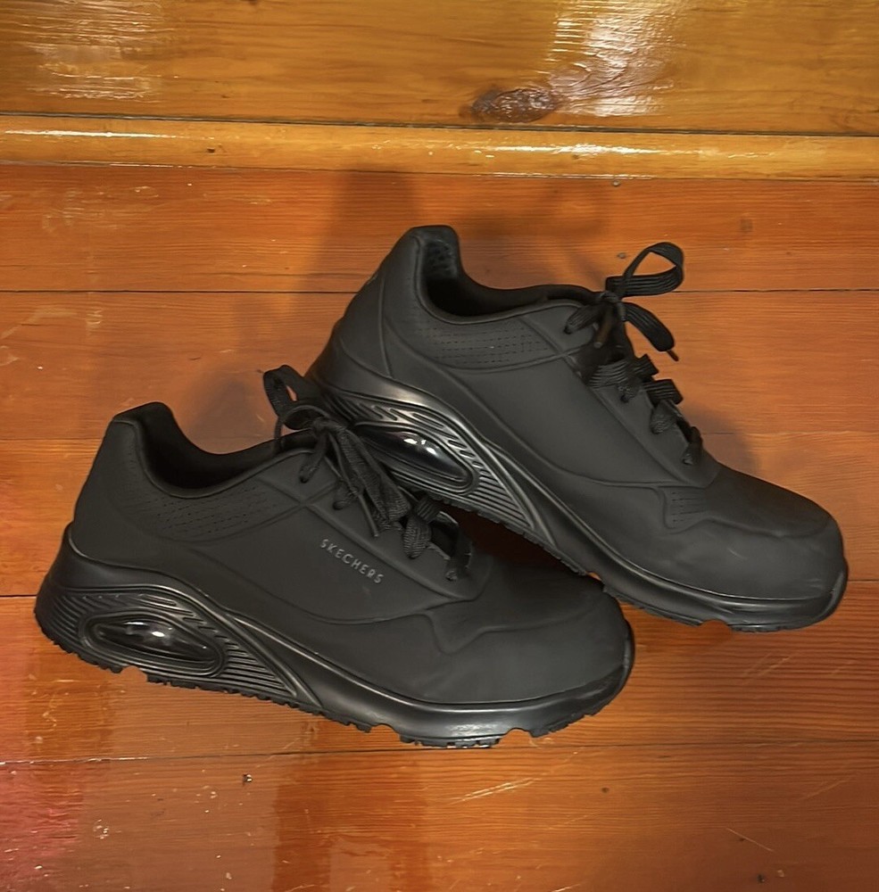 Skechers Black Work Sneakers With Composite Toe Women’s Size 8