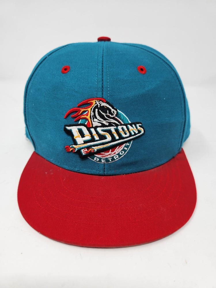 Detroit Pistons Snapback Teal/Red Vintage Style 47 Brand Hardwood Classics KIDS