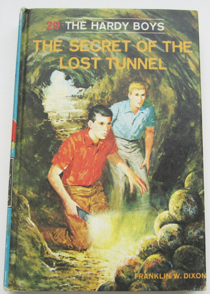 Hardy Boys Secret Of The Lost Tunnel Hardcover Book #29 1975 Print White Multi