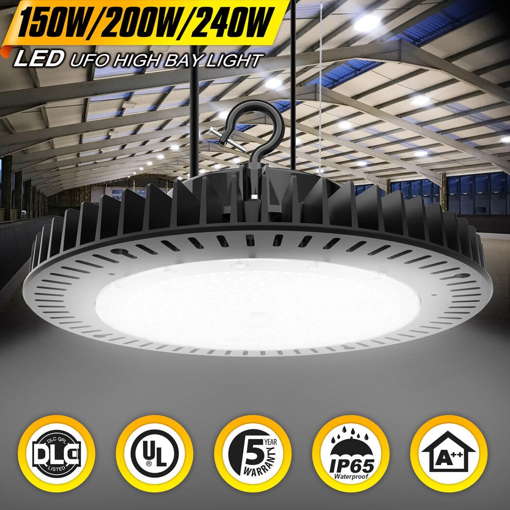 LED UFO High Bay Light 150W 200W 240W Warehouse Factory Led Shop Light Dimmable