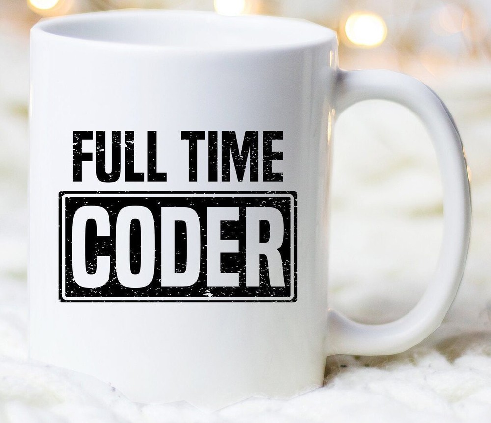 Coder Full Time Coder Mug Coder Mug Programmer Mug Gift For Coder Funny Coder