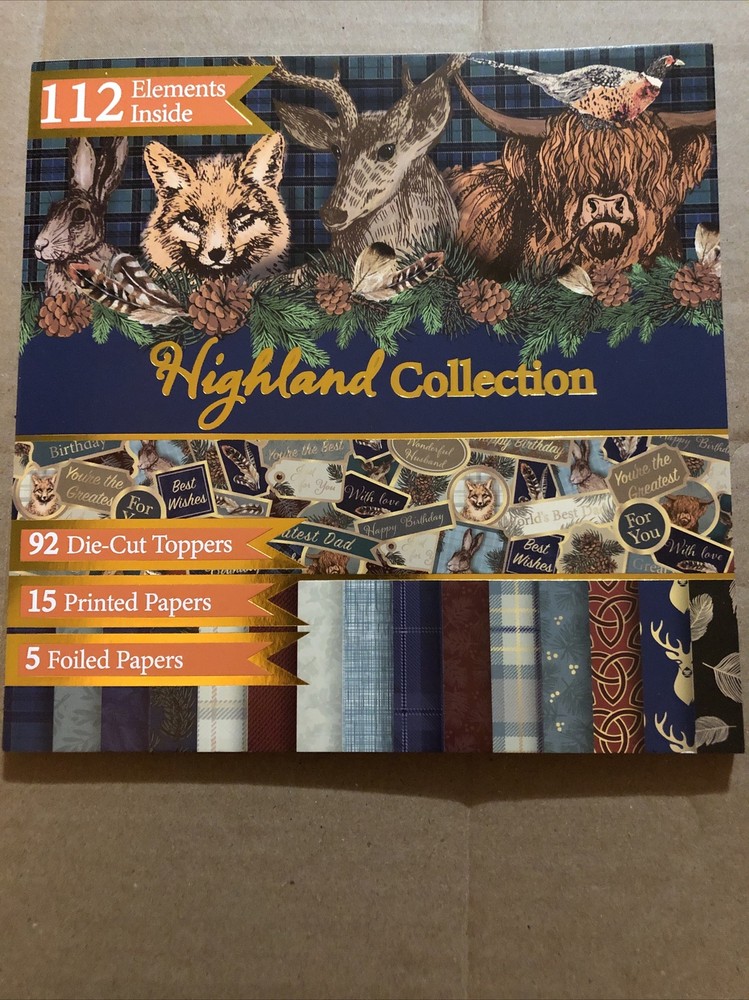 FATHERS DAY SCRAPBOOK PAPER AND DIE CUTS HUSBAND BIRTHDAY PACK 8”X8” SALE-image