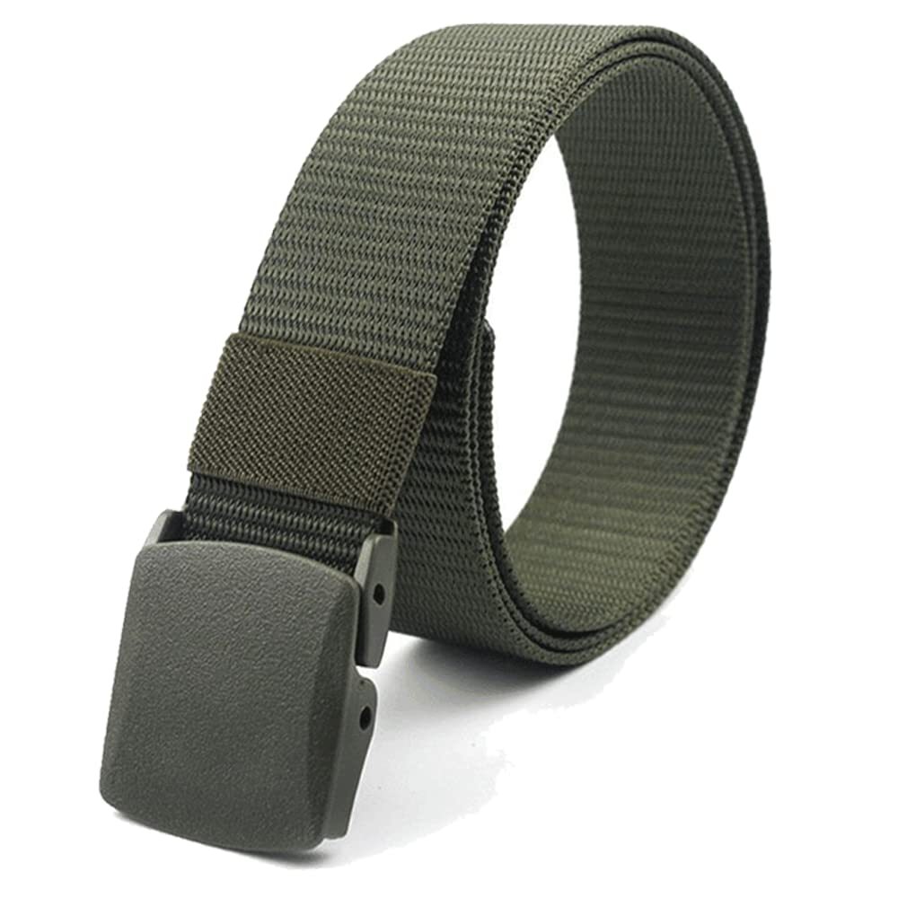 Nylon Belts for Men - Adjustable Canvas Tactical Men Belt With Plastic Buckle...