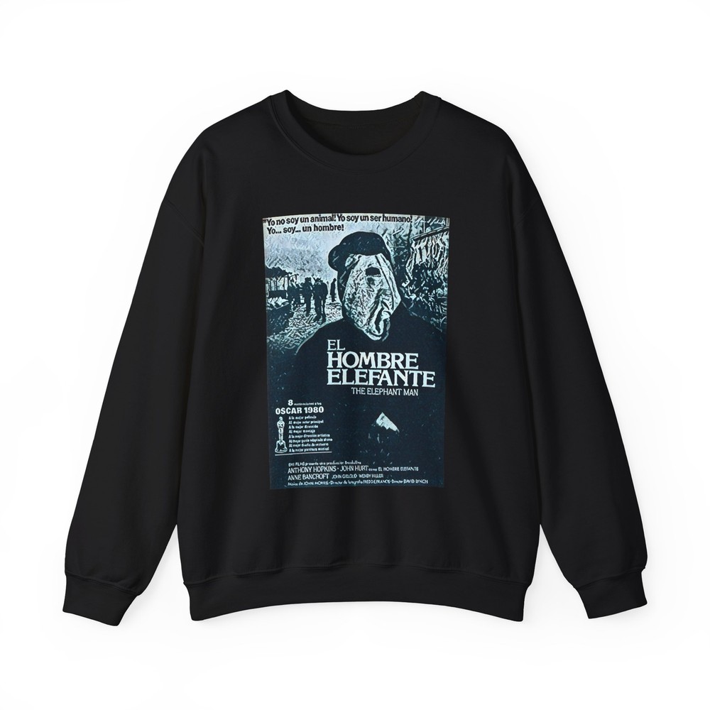 Sudadera El Hombre Elefante Estampado Gráfico Película Unisex Heavy Blend™ Cuello Redondo