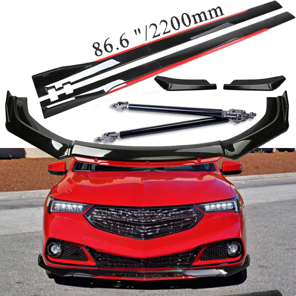 For Acura TLX 2015-2020 Front Bumper Lip Spoiler Splitter Side Skirt Body