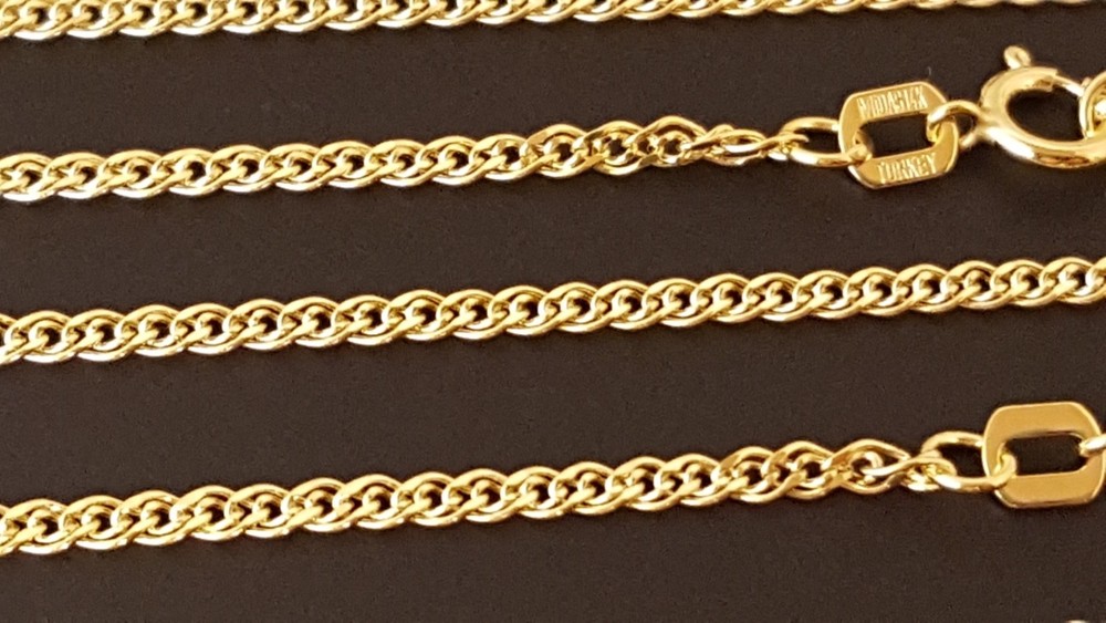 14K Solid Yellow Gold Nonna Chain Necklace 1.80mm 2.40mm 16-24 Inches