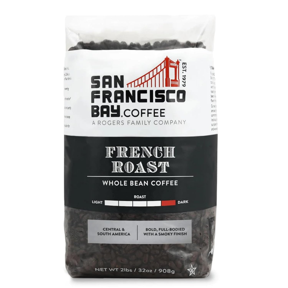 San Francisco Bay Coffee - Dark Roast Whole Bean Coffee - French Roast (2 Lb Bag