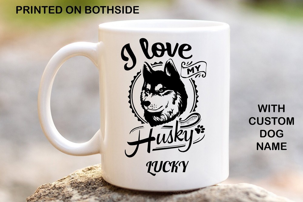 Husky Personalised Dog Mug Image Printed Coffee Mug Custom Coffee Mugs Custom