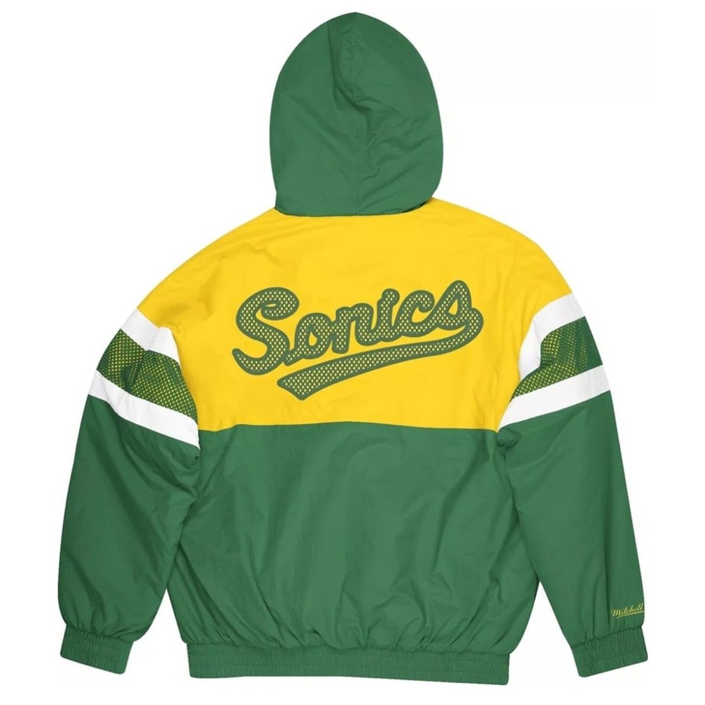 Mitchell & Ness Seattle Supersonics NBA basketball puffer Jacket Men's size XL