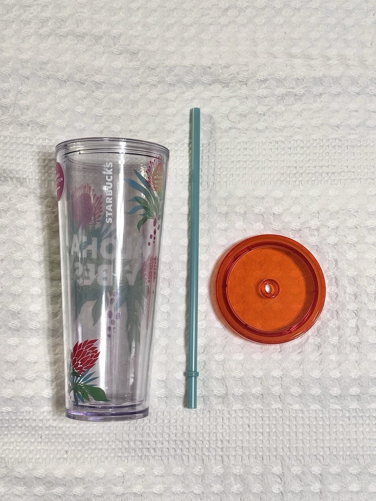 Starbucks 24oz Clear Hawaii Aloha Vibes Tumbler Exclusive Collection