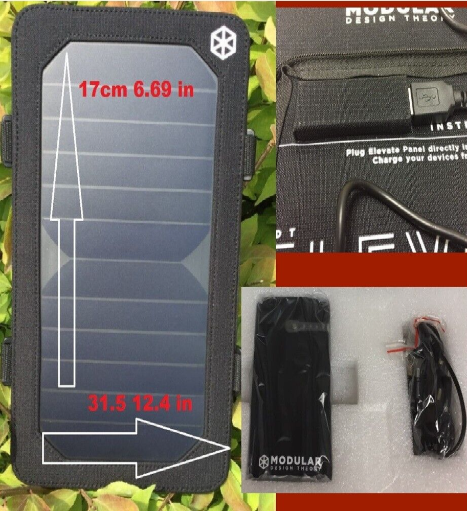 Clearance Sale Solar Panel USB for Mobil  All ANDROID Cell Tablet BLACK NEW-image