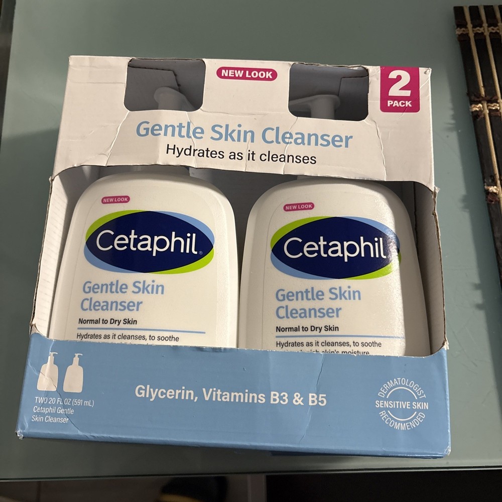 Cetaphil 2 Pack (Gentle Skin Cleanser)20oz Normal  To Dry Skin Hydrating Formula