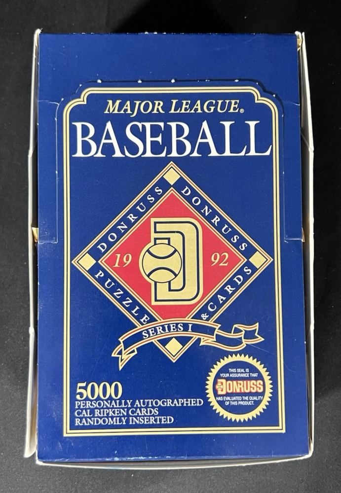 1992 Donruss Series 1 Baseball Box Hunt Elite Cards & Ripken Autos