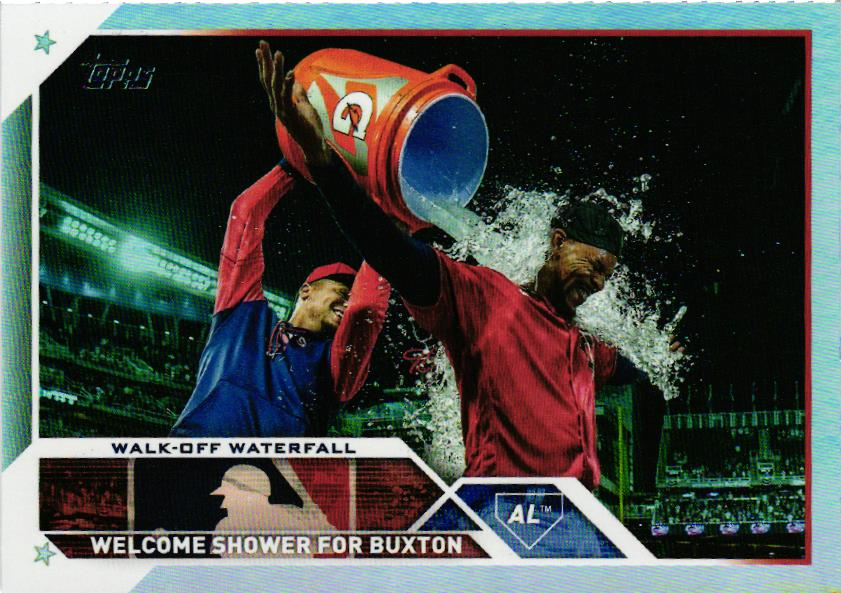 2023 Topps Series 1 Foil Team Checklist #326 Byron Buxton Twins Baseball Card