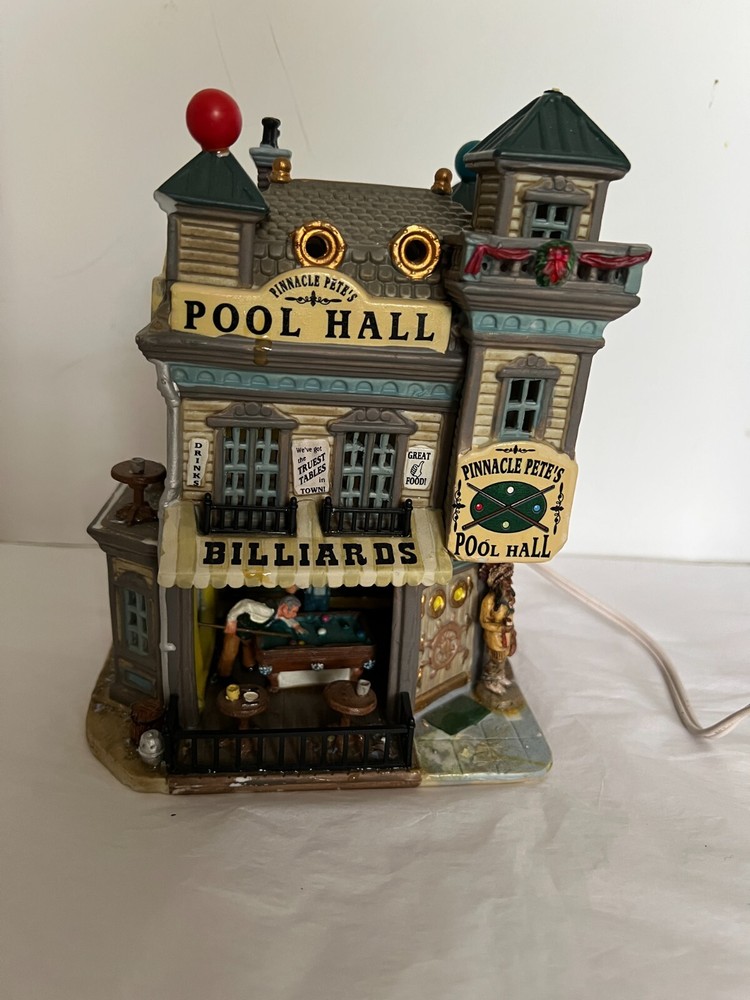 Lemax 2006 Plymouth Corners Pinnacle Petes Pool Hall Model 65400 Collectible