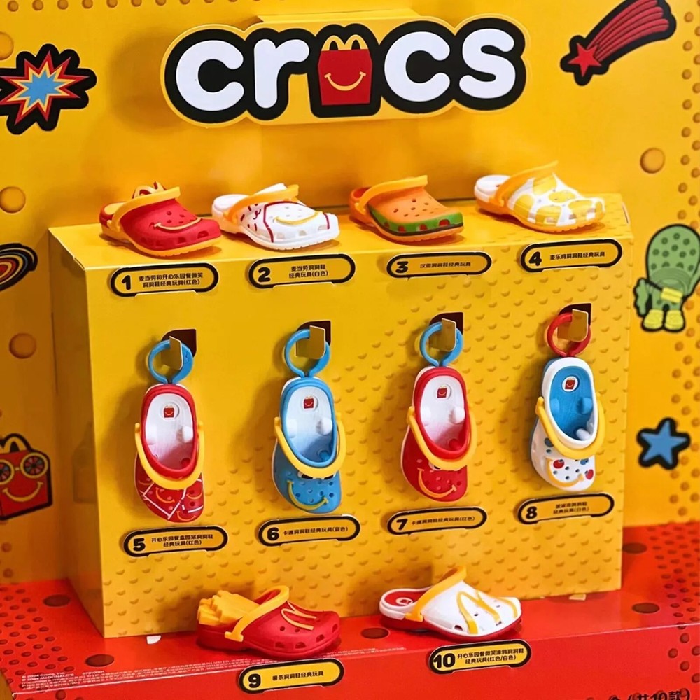 2024 McDonalds Mini Crocs Keychain Happy Meal Toys Completed Set All 10 PCS Toy