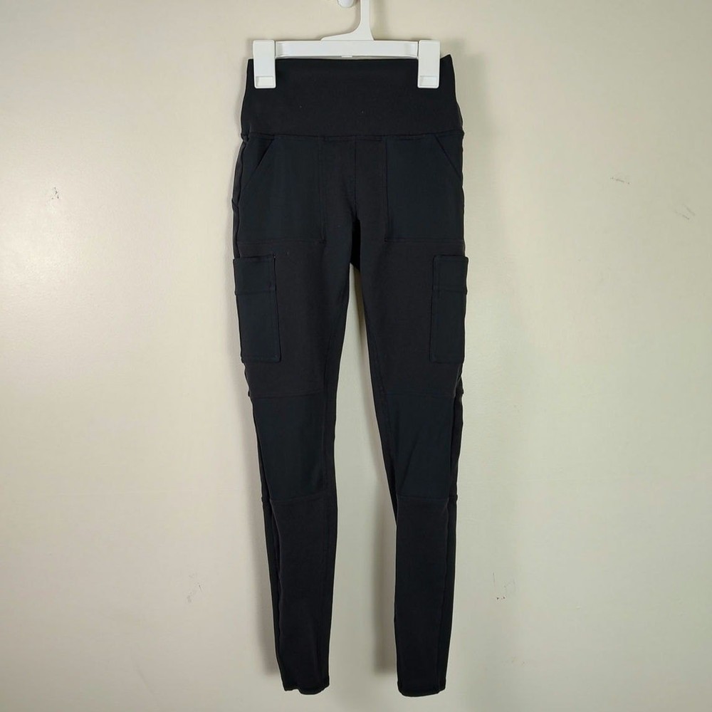 Alo Yoga Black High Waist Cargo Leggings for Women XS Athletic Casual Workout