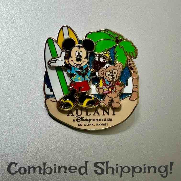 Disney Aulani Mickey Duffy Shaved Ice Surfboards Pin Hawaii Collectible
