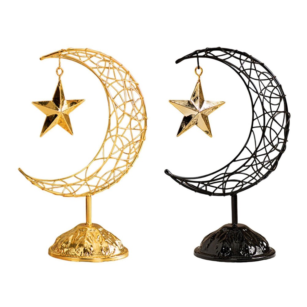 Moon Star Ornament Eid Craft Ideal Gift Ramadan Art for Home Bedroom Cabinet