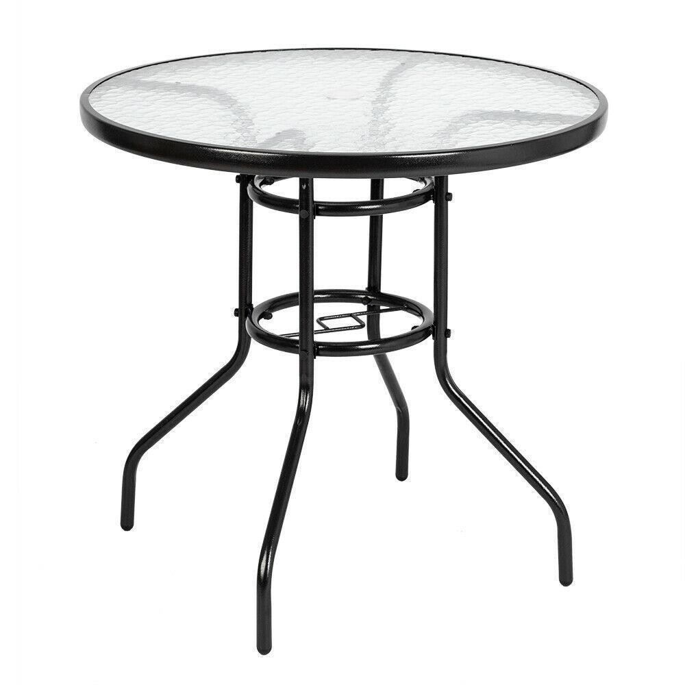 Durable Cast Aluminum Round Outdoor Dining Table for Garden & Patio