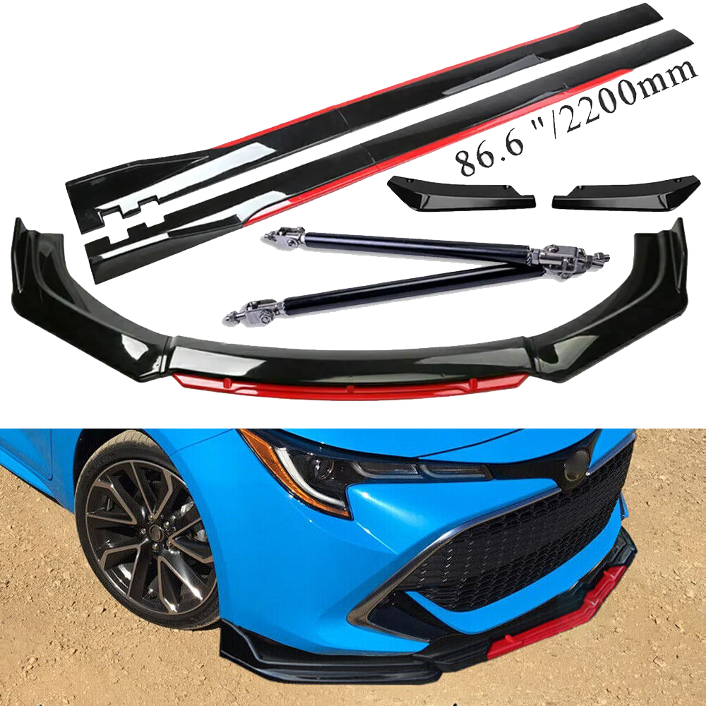 For Toyota Corolla SE XSE Front Bumper Lip Spoiler Splitter Side Skirt Body