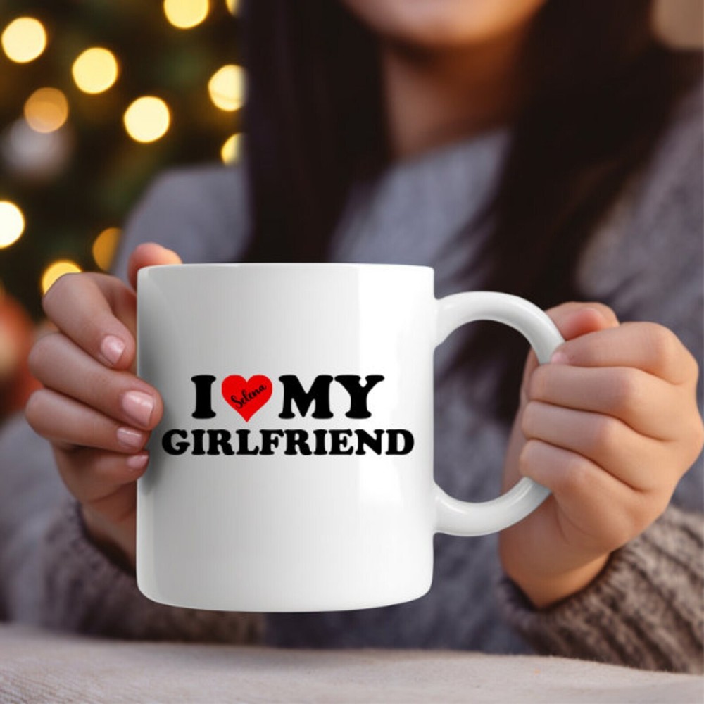 Personalized / Custom I Love My Girlfriend Coffee Mug Morphing Valentine's Gift