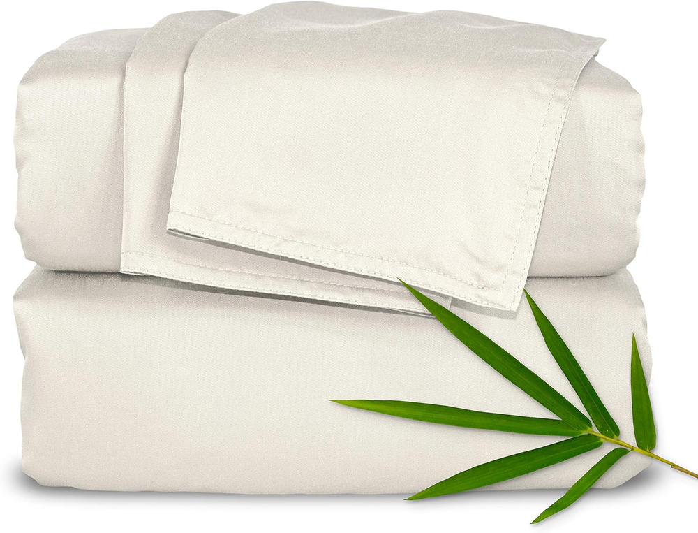 California King Bamboo Sheets - Soft, Cooling, Organic Viscose, Ivory