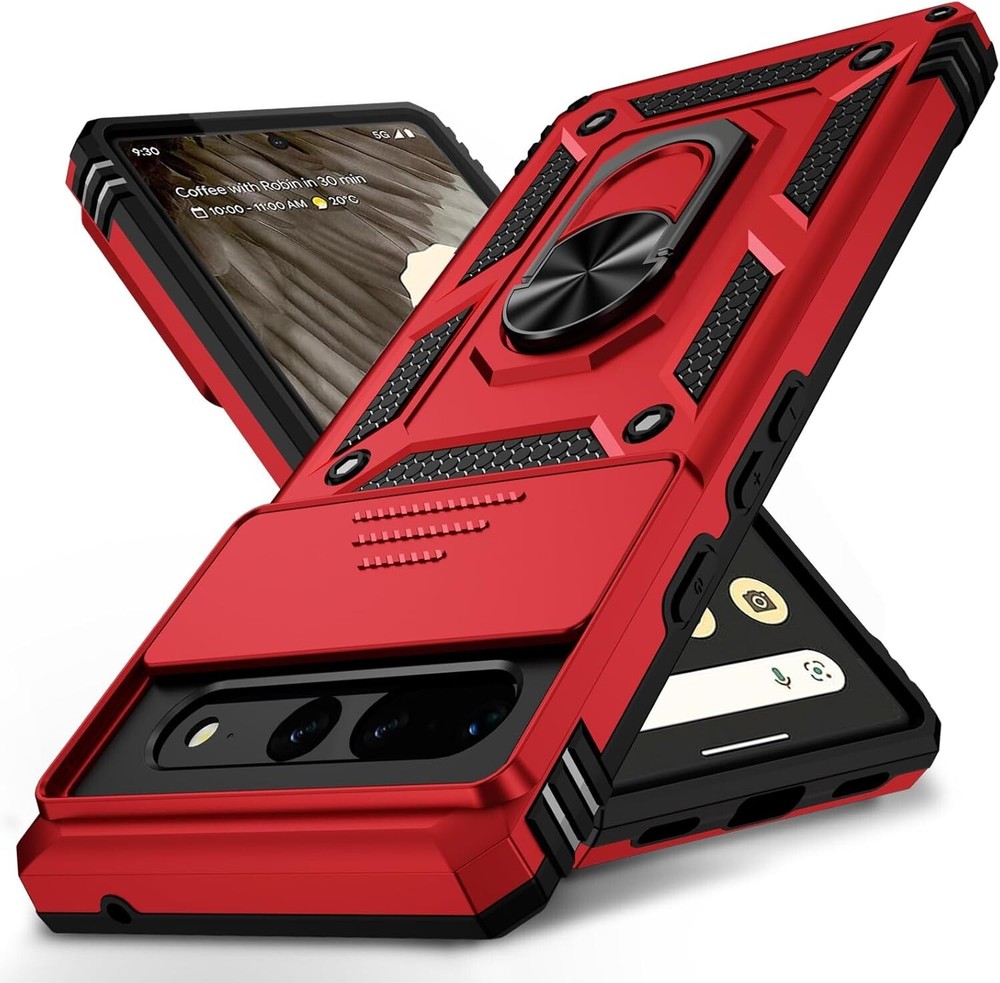 For Google Pixel 7 Pro 5G Case With Ring Holder Kickstand & Military Grade Cover