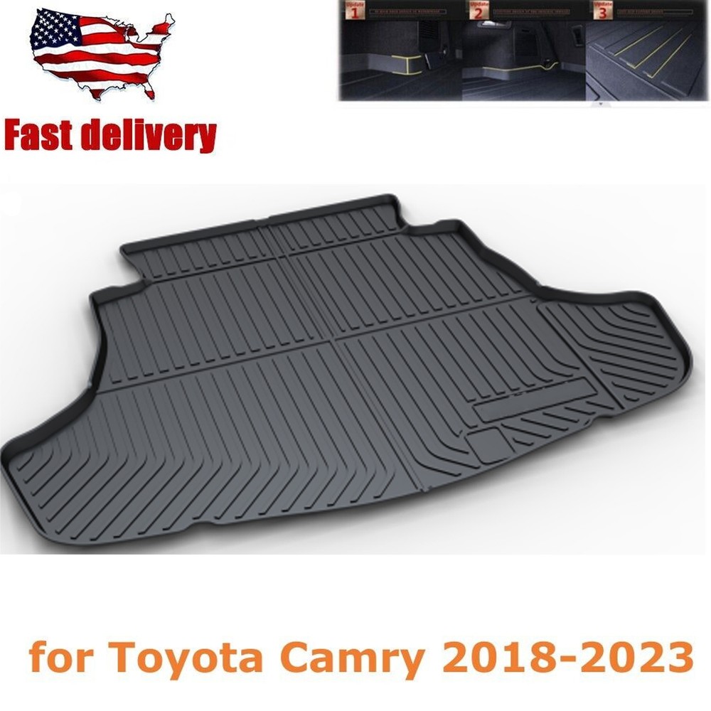 TPO Cargo Trunk Tray Boot Liner Black for 2018-2023 Toyota Camry