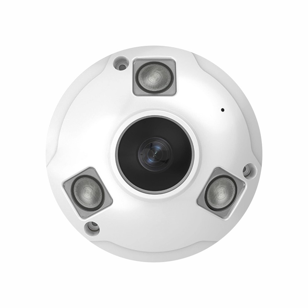 5MP POE Fisheye IP Camera with Two-Way Audio 360° View 48ft Night Vision