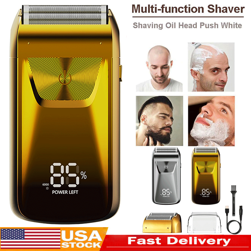 Golden Men's Electric Shaver Trimmer Rechargeable Razor Hair Clipper Shaver Kits