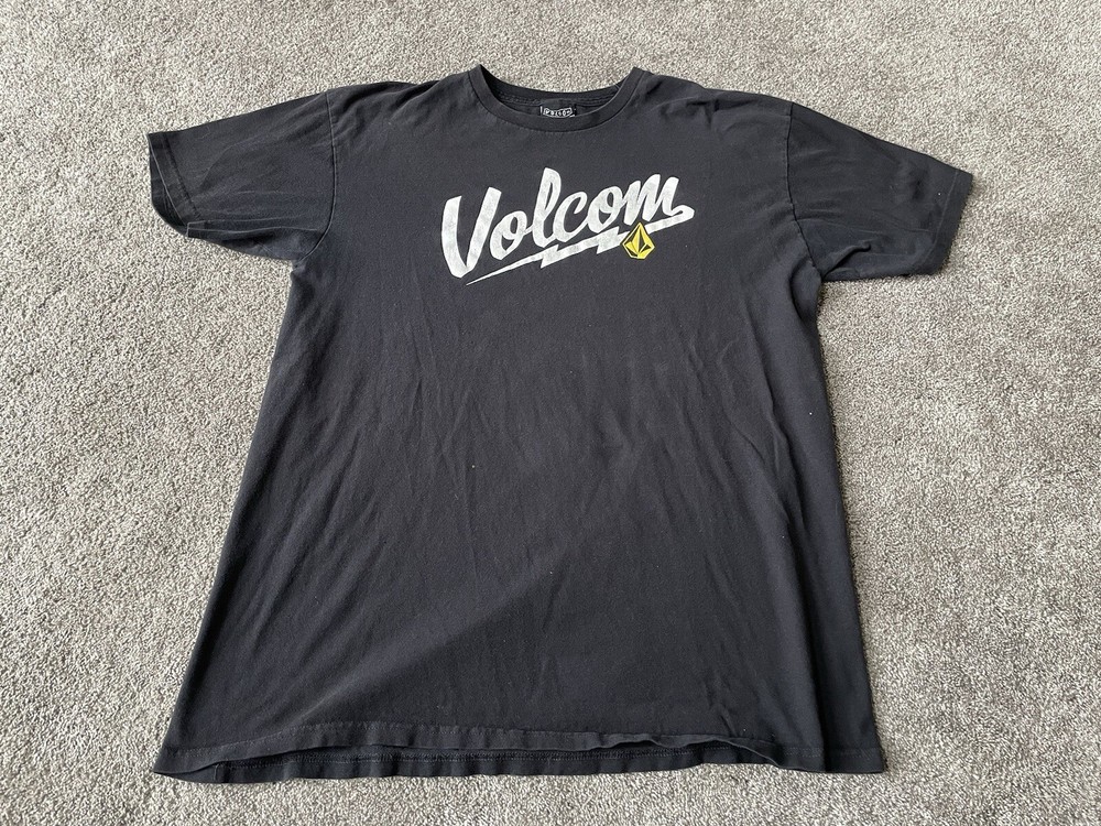 Vintage Volcom Shirt Mens Large Black Y2K Skate Skater Skateboard Streetwear