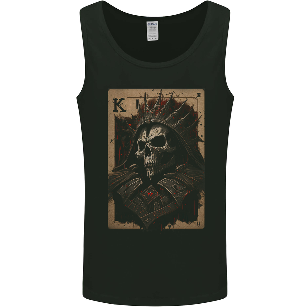 King of Cards Skull King Gothic Playing Mens Vest Tank Top