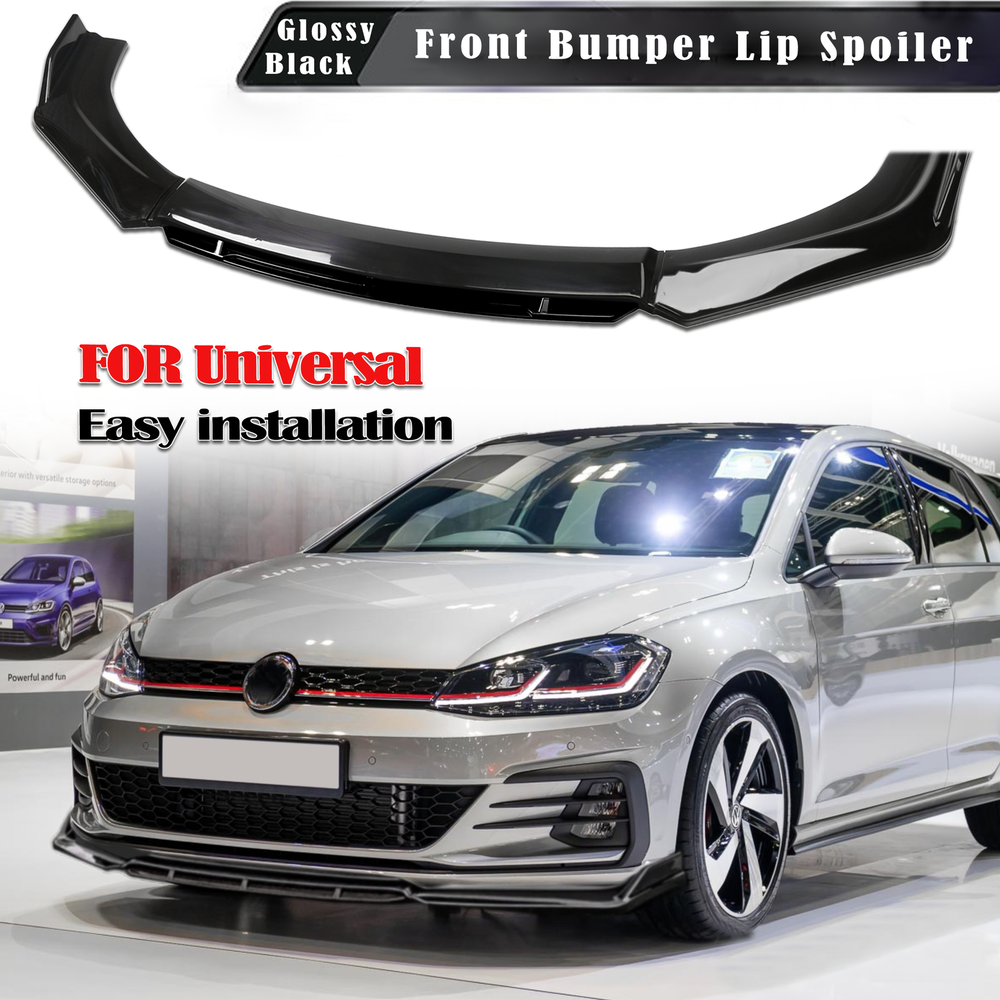 For VW Golf GTI MK5 MK6 Glossy Black Front Bumper Lip Spoiler Splitters Body Kit