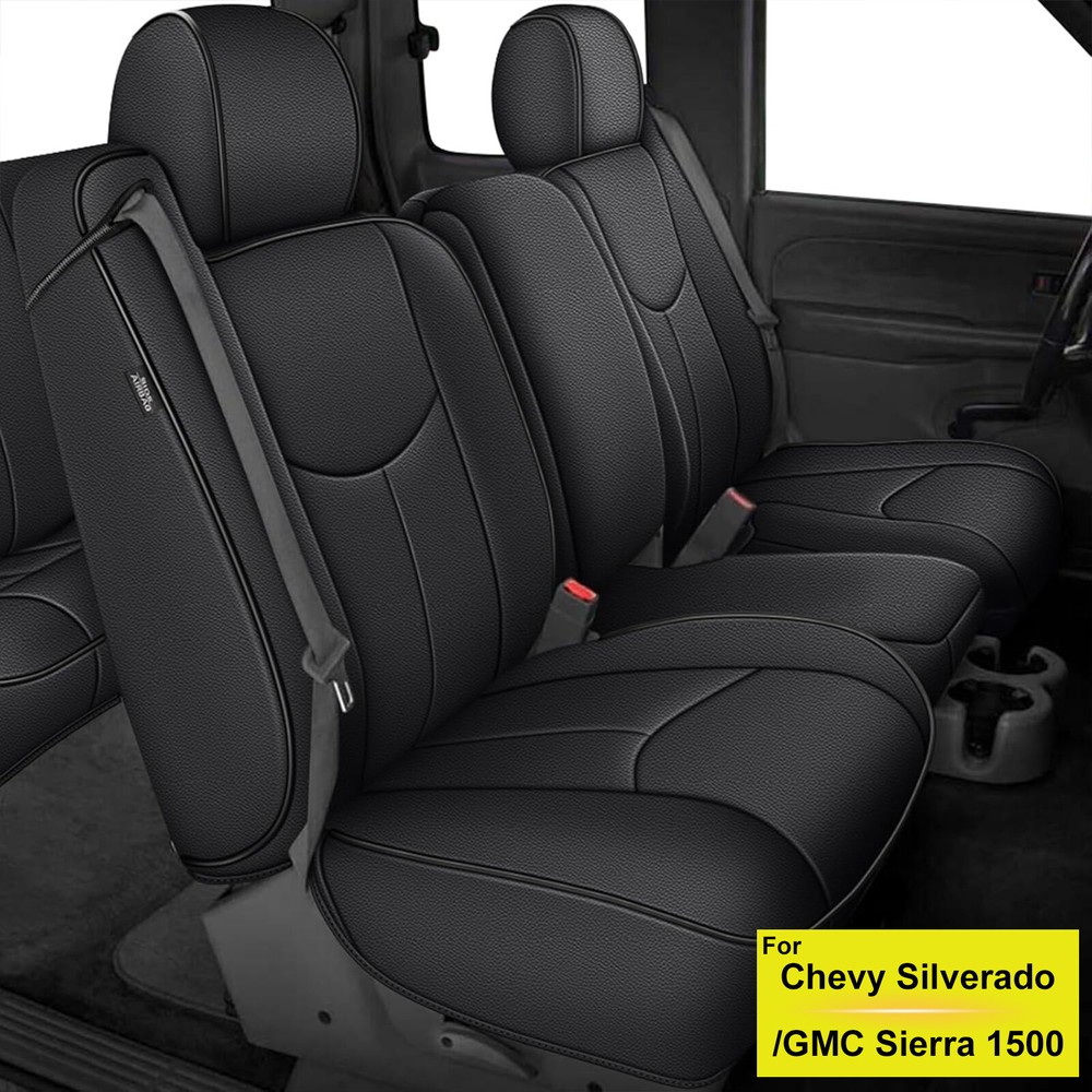 Car 5-Seat Covers For Chevy Silverado/GMC Sierra 1500 1999-2006 PU Waterproof