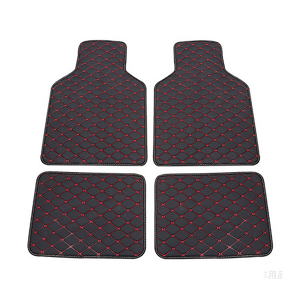 4X Car Floor Mats Waterproof PU Leather Carpets Pad Mat All Weather Protection
