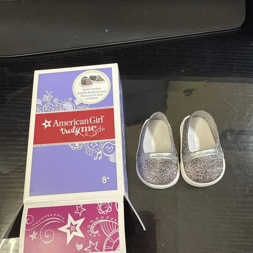 American Girl Doll Silver Glitter Sneakers NEW Sparkle Shoes for 18