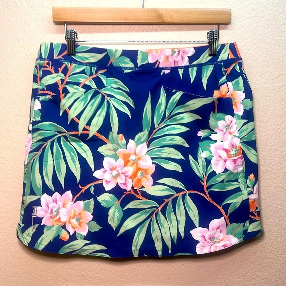 Ralph Lauren Island Floral Tennis Golf Skirt Sporty Athletic Size M