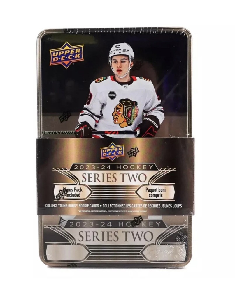 2023-24 Upper Deck NHL Series 2 Hockey Tin Brand New Factory Sealed Bedard RC