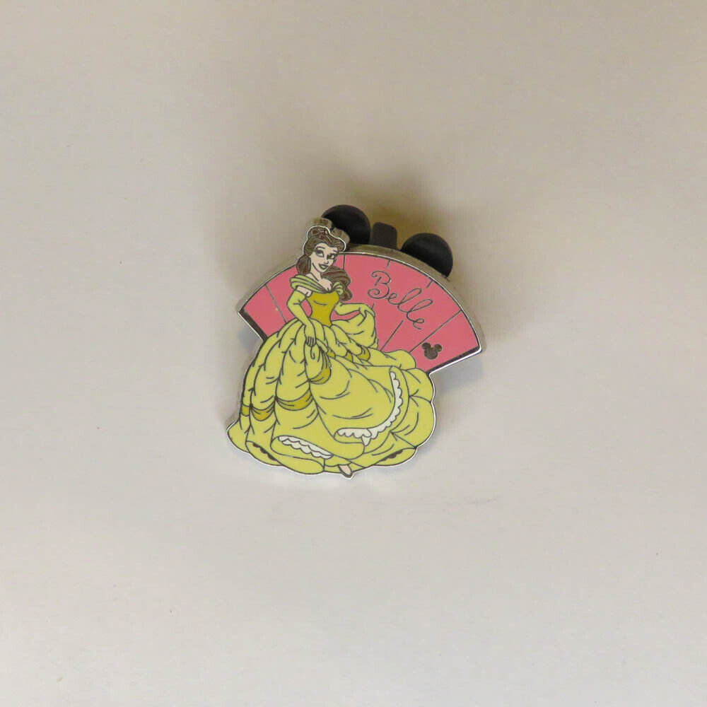 Disney Disneyland Global Lanyard  3 Princess Fan  Belle Pin