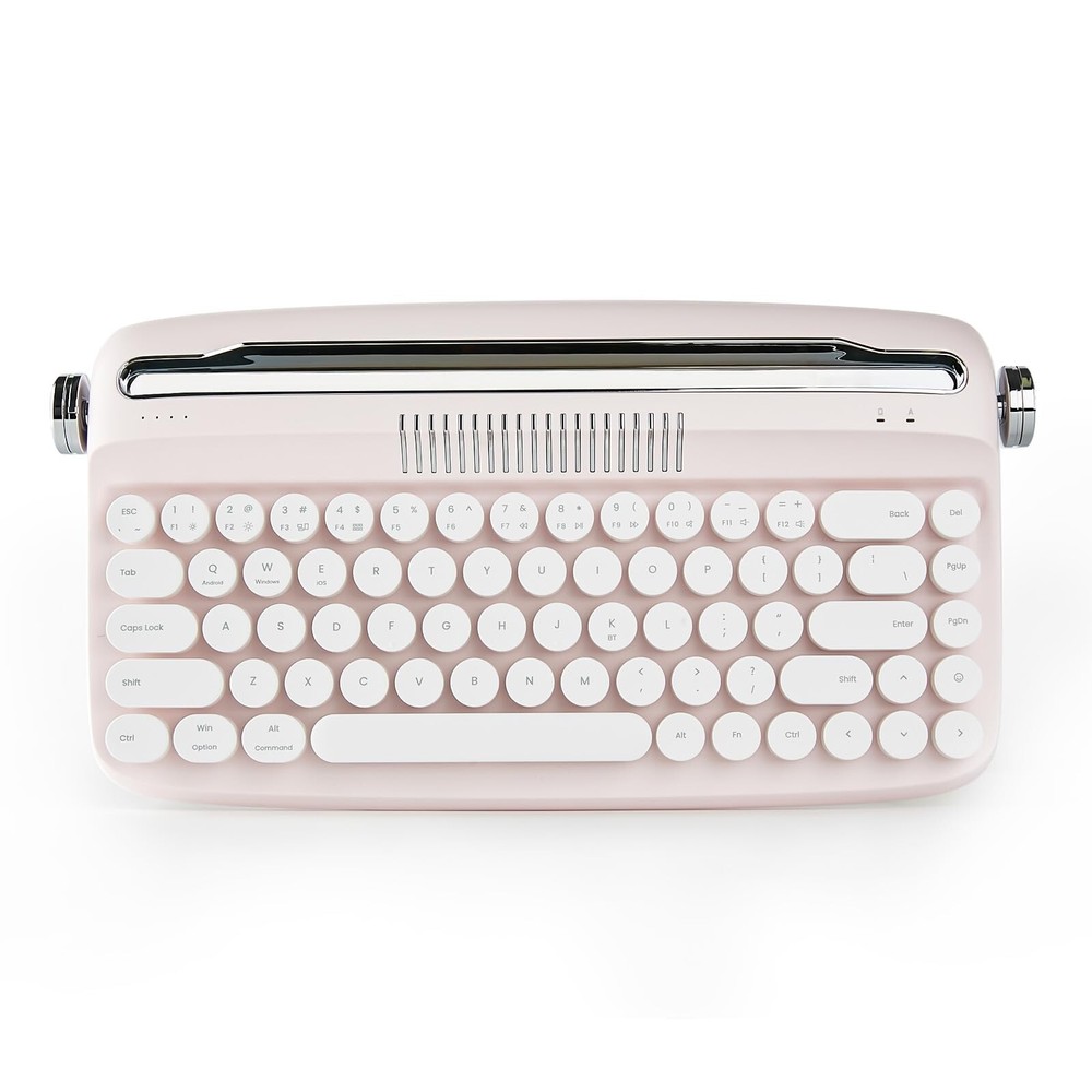 YUNZII Upgraded Wireless Typewriter Keyboard, Retro Aesthetic with Integrated...