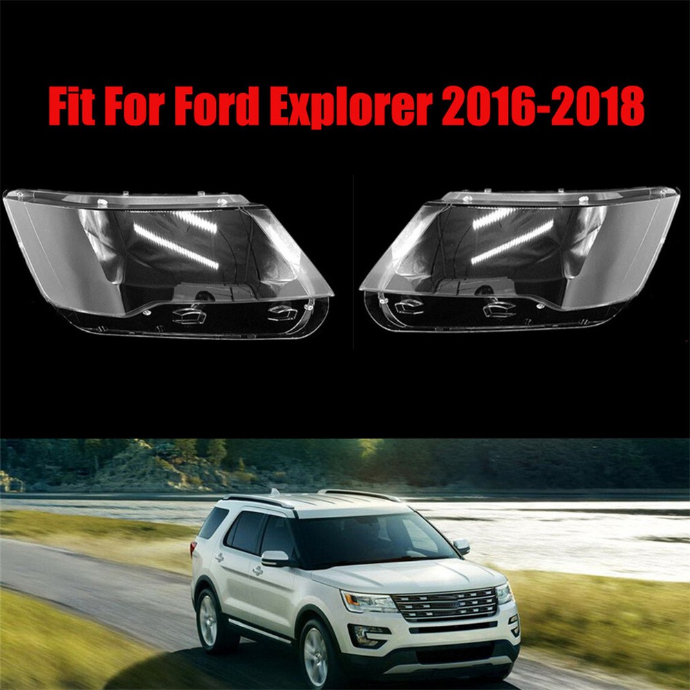 For Ford Explorer 2016-2018 Headlight Headlamp Lens Cover Left Right Side 2Pcs